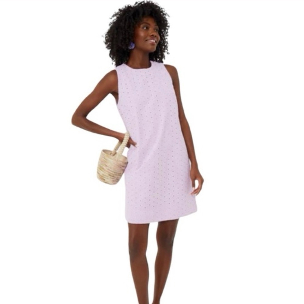 Tuckernuck Lavender Eyelet Sleeveless Folly Mini Dress